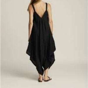 Women's  Strapy boho Jumpsuit V Neckline Comfy Loose Harem Beach Jumpsuits